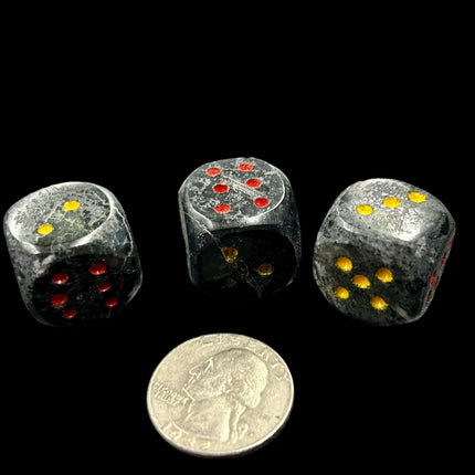 Black Zebra Jasper Dice - 6 Sided - Raven's Cauldron