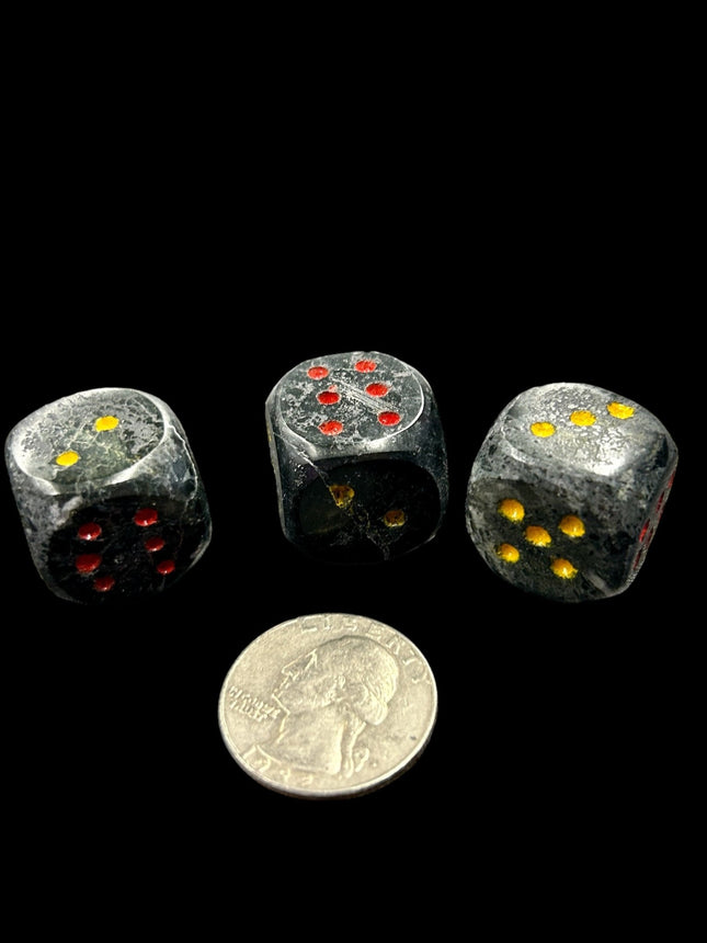 Black Zebra Jasper Dice - 6 Sided - Raven's Cauldron