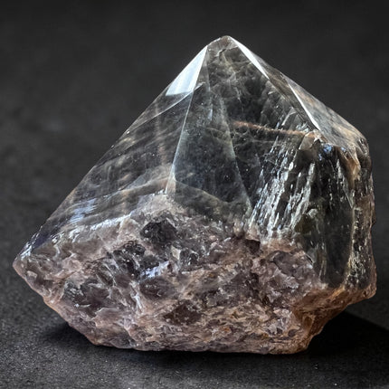 Black Moonstone semi-polished crystal point for intuition, protection, and spiritual awareness from Raven's Cauldron, 6 N Sandusky St, Delaware, OH 43015