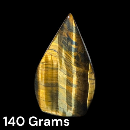 AAA Blue Tiger’s Eye Falcon’s Eye Tear Drop Ornament with golden flash Raven's Cauldron 6 N Sandusky St. Delaware, OH 43015