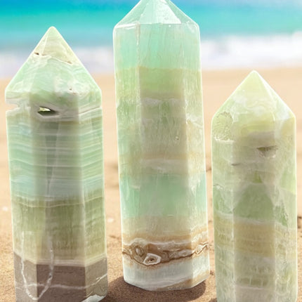 Blue Aragonite | Caribbean Calcite | Towers