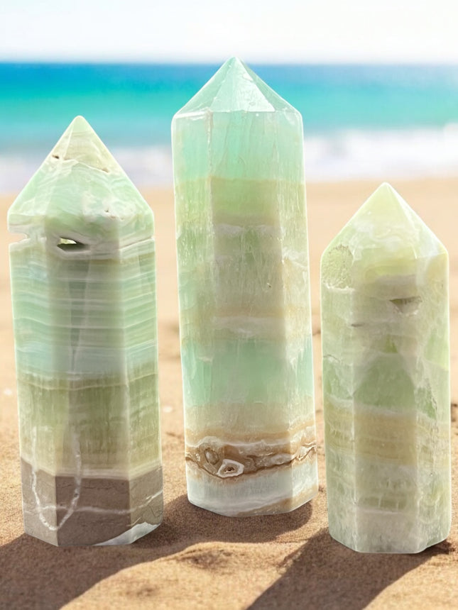 Blue Aragonite | Caribbean Calcite | Towers