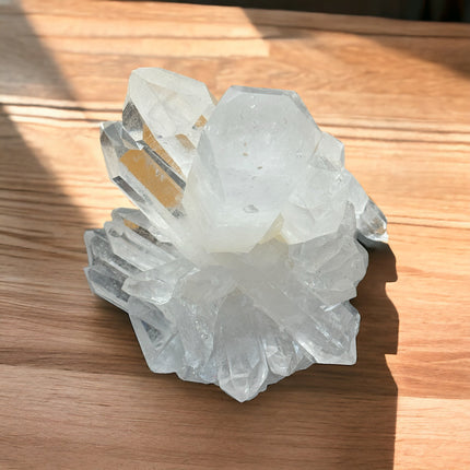 Brazilian Quartz Cluster - 8.7 Pounds with Lemurian Points - Raven's Cauldron