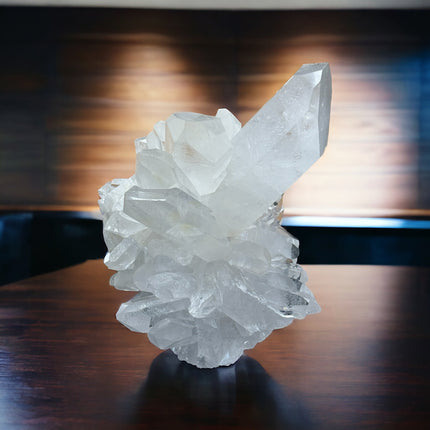 Brazilian Quartz Cluster - 8.7 Pounds with Lemurian Points - Raven's Cauldron