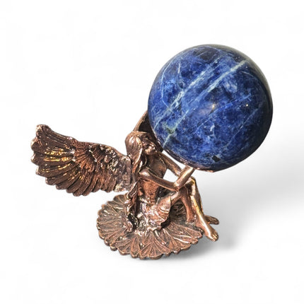 Brazilian Sodalite sphere 208g polished for intuition and psychic awareness - Raven's Cauldron 6 N Sandusky St. Delaware, OH 43015