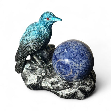 Brazilian Sodalite sphere 239g polished for intuition and clarity - Raven's Cauldron 6 N Sandusky St. Delaware, OH 43015