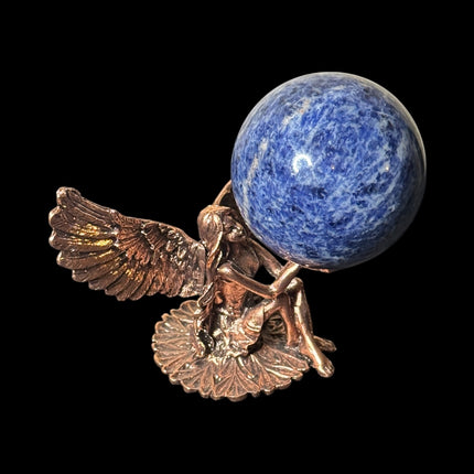 Brazilian Sodalite sphere 239g polished for intuition and clarity - Raven's Cauldron 6 N Sandusky St. Delaware, OH 43015