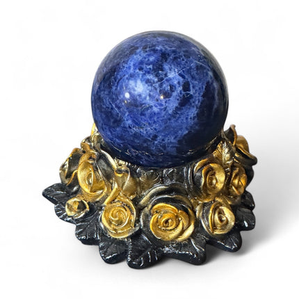 Brazilian Sodalite sphere 318g polished crystal for meditation and intuition - Raven's Cauldron 6 N Sandusky St. Delaware, OH 43015