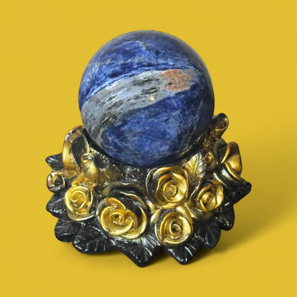 Brazilian Sodalite sphere 334g polished for meditation and psychic insight - Raven's Cauldron 6 N Sandusky St. Delaware, OH 43015