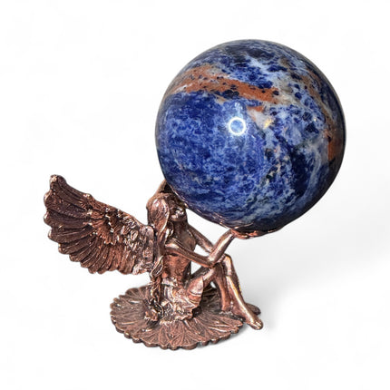 Brazilian Sodalite sphere 477g polished for intuition and meditation - Raven's Cauldron 6 N Sandusky St. Delaware, OH 43015