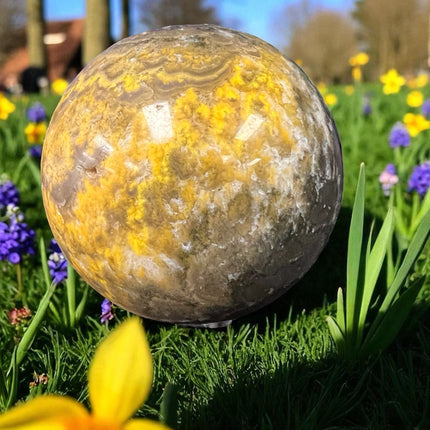 Bumblebee Jasper Sphere 2.5 Inch, 376g | Indonesian Crystal for Energy & Transformation – Raven’s Cauldron