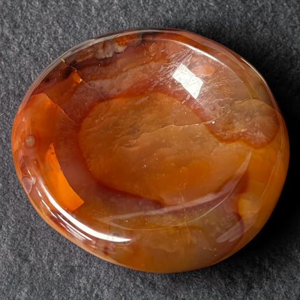 Carnelian crystal bowl polished hand carved 4 inch energy charging dish for creativity and sacral chakra healing, Raven's Cauldron, 6 N Sandusky St, Delaware, OH