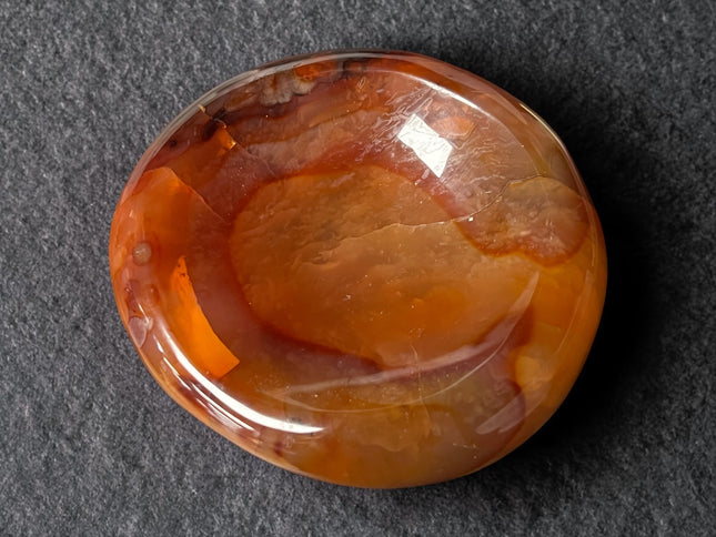 Carnelian crystal bowl polished hand carved 4 inch energy charging dish for creativity and sacral chakra healing, Raven's Cauldron, 6 N Sandusky St, Delaware, OH