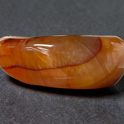 Carnelian crystal bowl polished hand carved 4 inch energy charging dish for creativity and sacral chakra healing, Raven's Cauldron, 6 N Sandusky St, Delaware, OH