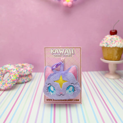 Celestial Cat kawaii anime kitty plush bag charm keychain by Kawaii Hair Candy
