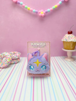 Celestial Cat kawaii anime kitty plush bag charm keychain by Kawaii Hair Candy