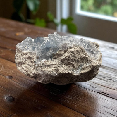 Celestite Cluster – 831 Grams -  High-Vibration Blue Crystal for Peace, Clarity & Angelic Connection