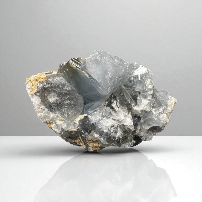 High-quality 2 lb Celestite crystal cluster with vibrant blue crystals from Raven’s Cauldron – 5 x 2.5 x 2.25 inches. 6 N. Sandusky St., Delaware, OH 43015

