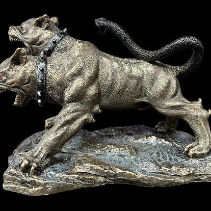 Cerberus, Greek Mythology, Three Headed Hound of Hades, with Snake Tail Statue by Veronese Design - Raven's Cauldron