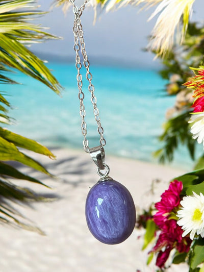Purple Charoite Necklace - Charoite Pendant