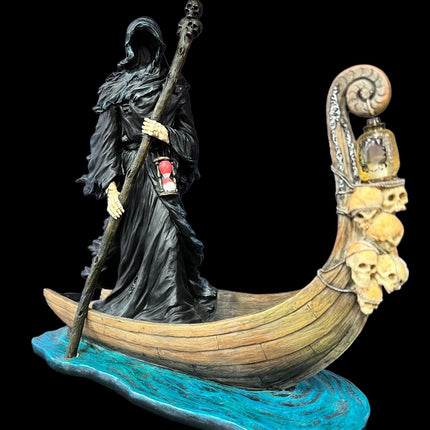 Charon, Ferryman to the Underworld, Greek Mythology, with Lantern Statue by Veronese Design - Raven's Cauldron