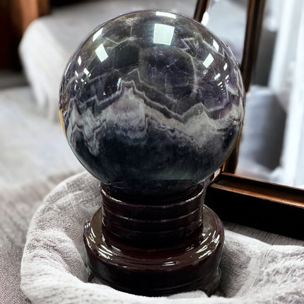 Chevron Amethyst / Dream Amethyst Sphere - 4 Pounds - Raven's Cauldron