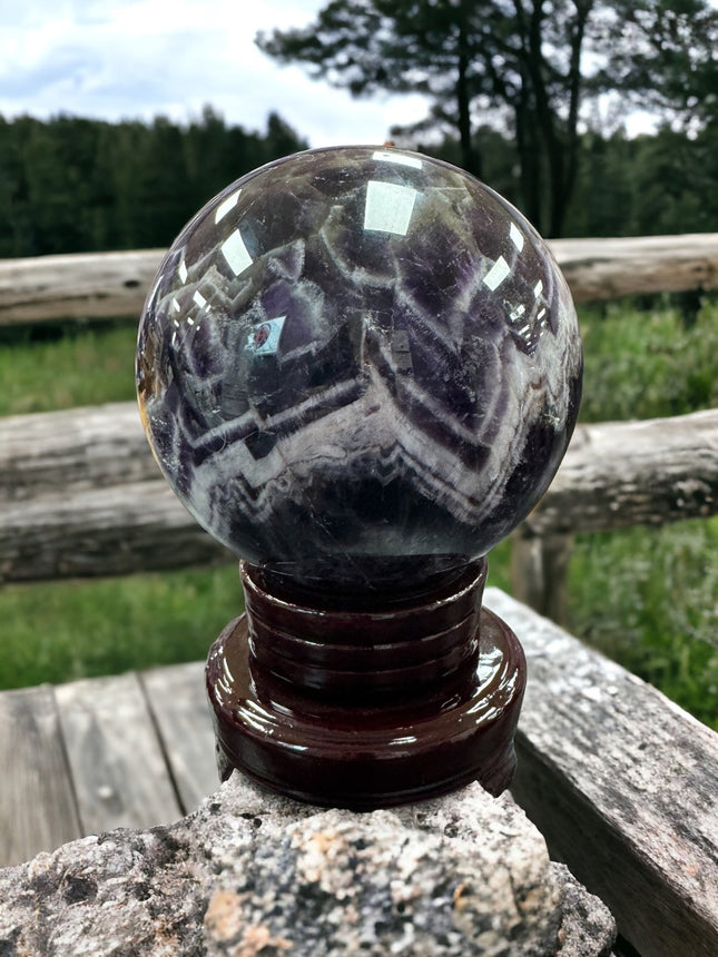 Chevron Amethyst / Dream Amethyst Sphere - 4 Pounds - Raven's Cauldron