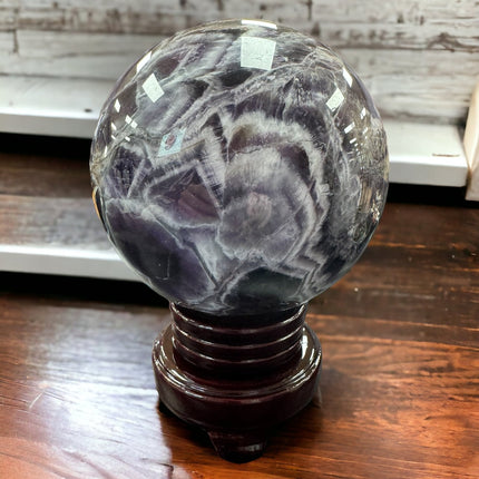 Chevron Amethyst / Dream Amethyst Sphere - 7 Pounds - Raven's Cauldron