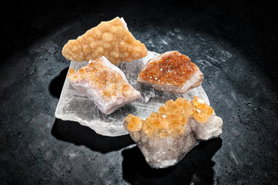 Citrine Druzy Specimen – Raw Sparkling Crystal Cluster (2–3 Inches, ~70g) – Abundance & Manifestation Stone