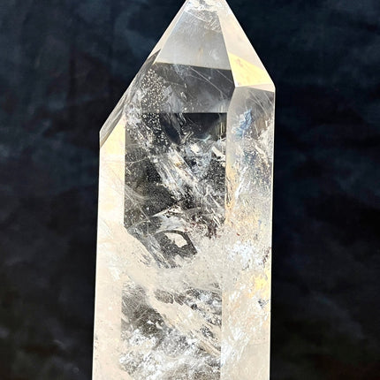 Clear Quartz Crystal Tower, Large Quartz Crystal Obelisk, Rainbow Flash Quartz Crystal Point, Large Clear Quartz Tower, High Quality Quartz - Raven's Cauldron