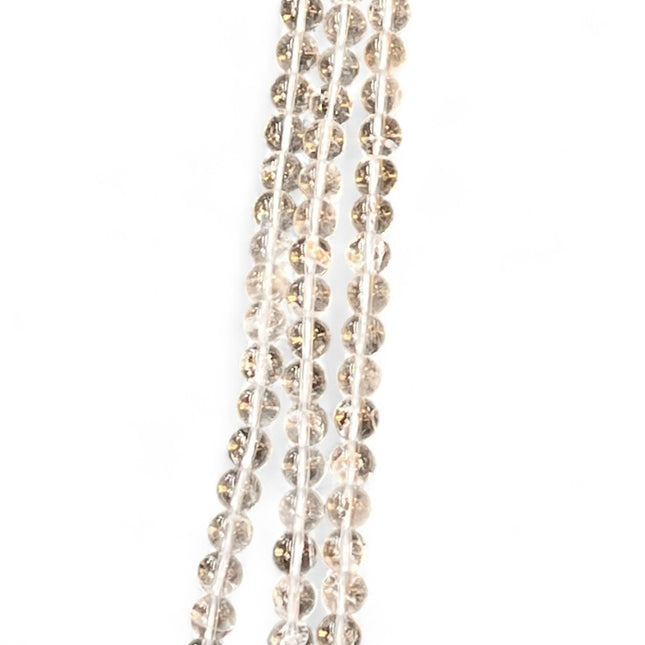 Clear Quartz 6mm Bead Strand – 14" Natural Crystal Beads for Jewelry Making & Energy Amplification