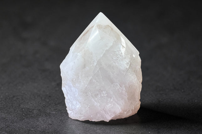 Clear Quartz semi-polished crystal point for energy amplification, meditation, and crown chakra work from Raven's Cauldron, 6 N Sandusky St, Delaware, OH 43015
