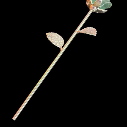 Crystal Long Stem Rose, Crystal Flower, Gemstone Rose, Gemstone Flower - Raven's Cauldron