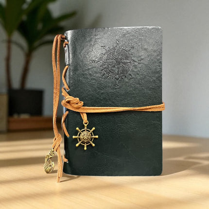 dark green leather journal Ravens Cauldron, 6 N Sandusky St, Delaware OH 43015