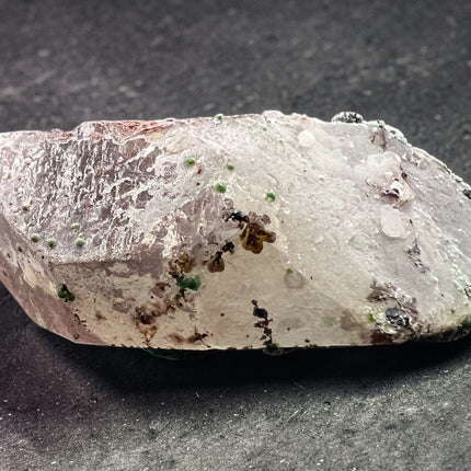 Dioptase on Smoky Quartz crystal specimen 12 grams green dioptase with smoky quartz base for emotional healing and grounding, Raven's Cauldron, 6 N Sandusky St, Delaware, OH 43015