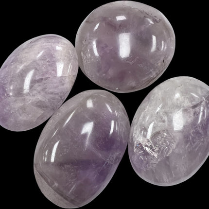 Chevron Amethyst Palm Stone – Dream Amethyst Crystal for Intuition, Clarity & Spiritual Growth | 2 x 1.75 in | ~70g