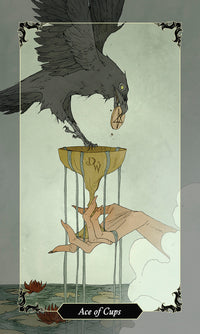 Dark Wood Tarot deck and guidebook by Sasha Graham with artwork by Abigail Larson – Llewellyn-ace of cups
