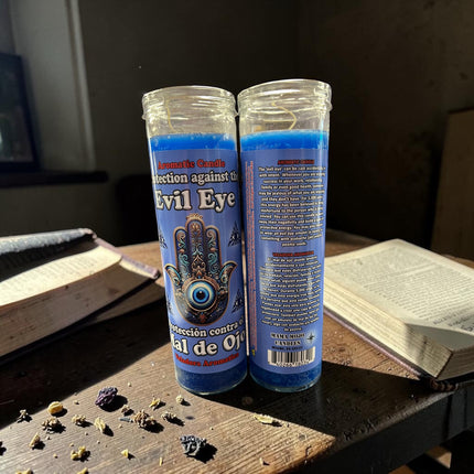 Protection Against the Evil Eye 7-Day Aromatic Candle by Atlanta Candle Company for spiritual protection and cleansing – Raven's Cauldron, Delaware, OH