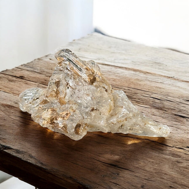 Rare Window Quartz (Fenster Quartz) cluster with double-terminated crystal – Raven’s Cauldron, 6 N Sandusky St, Delaware, OH 43015