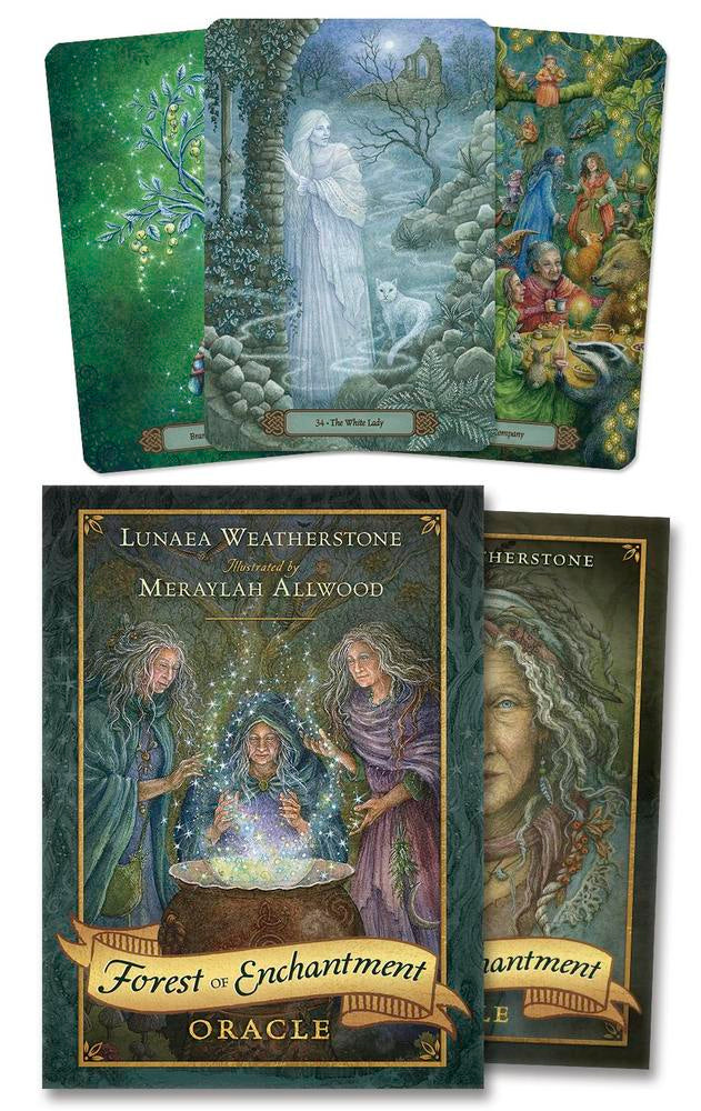 Forest of Enchantment Oracle Cards by Lunaea Weatherstone and Meraylah Allwood with 40-card oracle deck and color guidebook, Raven's Cauldron, Delaware, OH