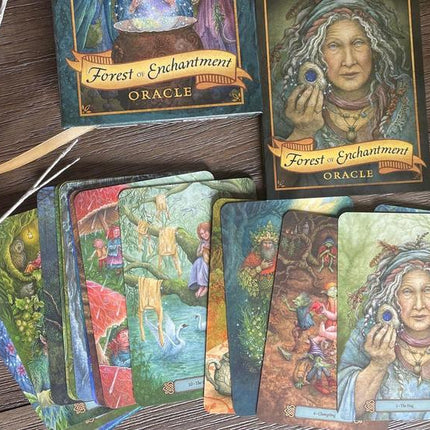 Forest of Enchantment Oracle Cards by Lunaea Weatherstone and Meraylah Allwood with 40-card oracle deck and color guidebook, Raven's Cauldron, Delaware, OH