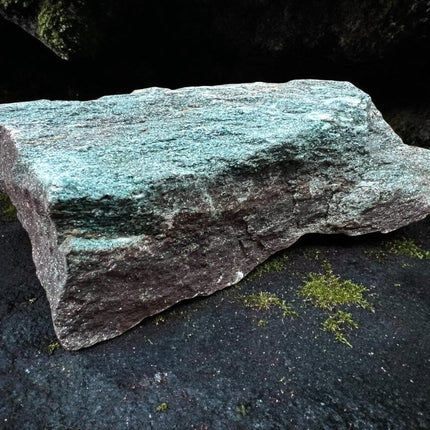 Large natural green Fuchsite rough crystal specimen 1501 grams healing stone Raven’s Cauldron