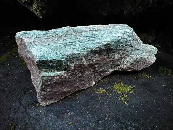 Large natural green Fuchsite rough crystal specimen 1501 grams healing stone Raven’s Cauldron
