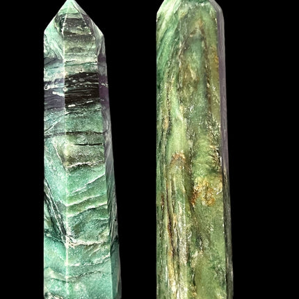 Fuchsite/Green Mica Tower - Faceted - Raven's Cauldron