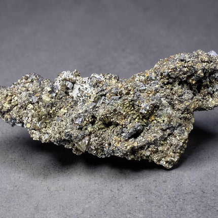 Chalcopyrite with Galena raw crystal cluster 572 grams metallic natural mineral specimen Raven’s Cauldron Delaware Ohio