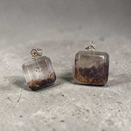 Garden quartz square pendants, Raven's Cauldron, Delaware, OH