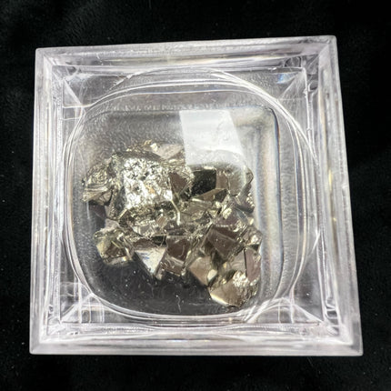 Collectible Huanzala Mine geometric Pyrite crystal close-up – Raven's Cauldron, Delaware, OH