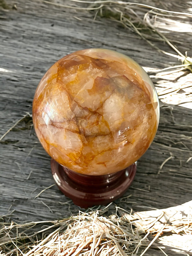 Golden Healer Quartz Sphere - Museum Quality - Raven's Cauldron