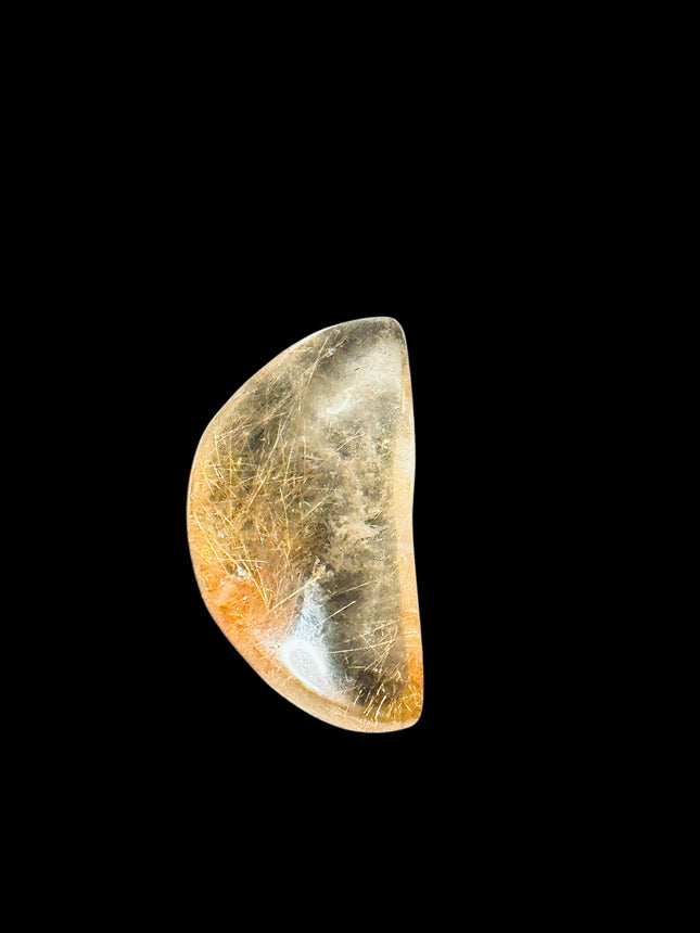 Golden Rutilated Quartz tear drop palm stone – 10 to 20 grams – Raven’s Cauldron, 6 N Sandusky St, Delaware, OH 43015