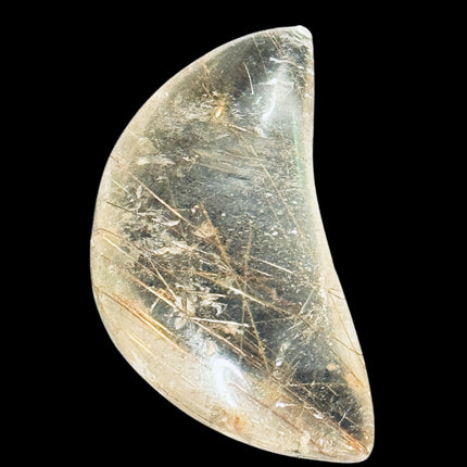 Golden Rutilated Quartz tear drop palm stone – small polished crystal, Raven’s Cauldron, 6 N Sandusky St, Delaware, OH 43015